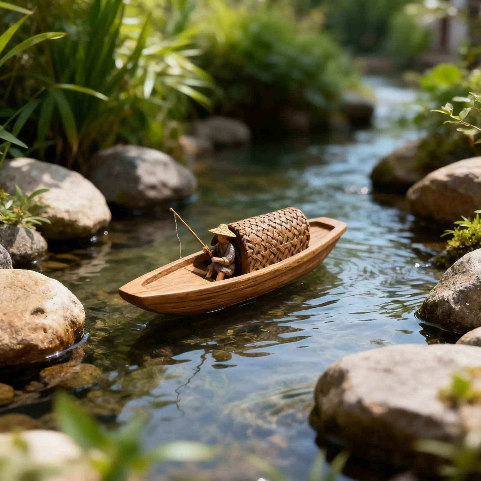 Boat Decor Small Canoe Fish Tank Decorations Unfinished Wood Boat Toy Room Decor For Home Bedroom Living Room Desktop Shelf