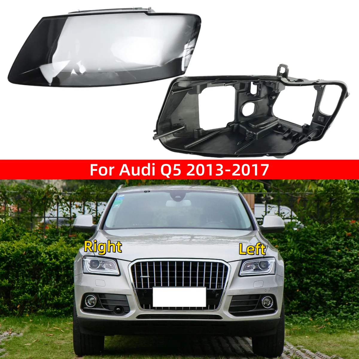 

For Audi Q5 2013 2014 2015 2016 2017 Car Interior Replacement Parts Glass Headlights Headlight Bulb Holder