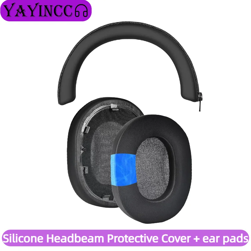 

Replacement Leather/Ice gel Earpads With buckle+Zipper silicone headband protective cover for Sony WH-1000XM5 headphones 12.03