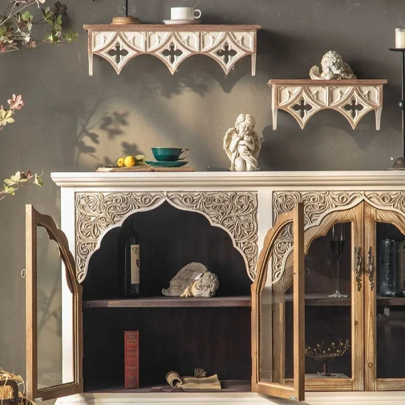 Tavolino da pranzo americano alto, tavolino da pranzo in legno massello, scarpiera, ingresso