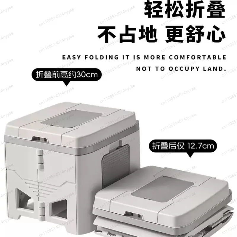 折りたたみ式トラベルトイレ（蓋付き）キャンプ用トイレ-耐荷重150kg-ハイキング、ビーチ、車、トラック、ボート、rv、ロードトリップに最適