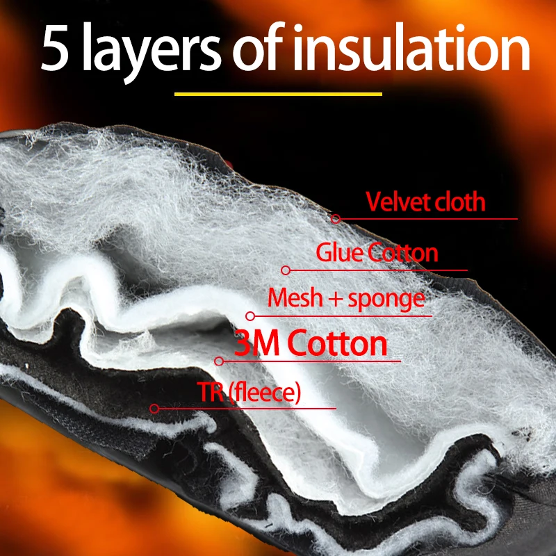Guanti termici da ciclismo invernali guanti termici da esterno per bicicletta impermeabile da 3M per uomo donna guanti da sci da moto MTB