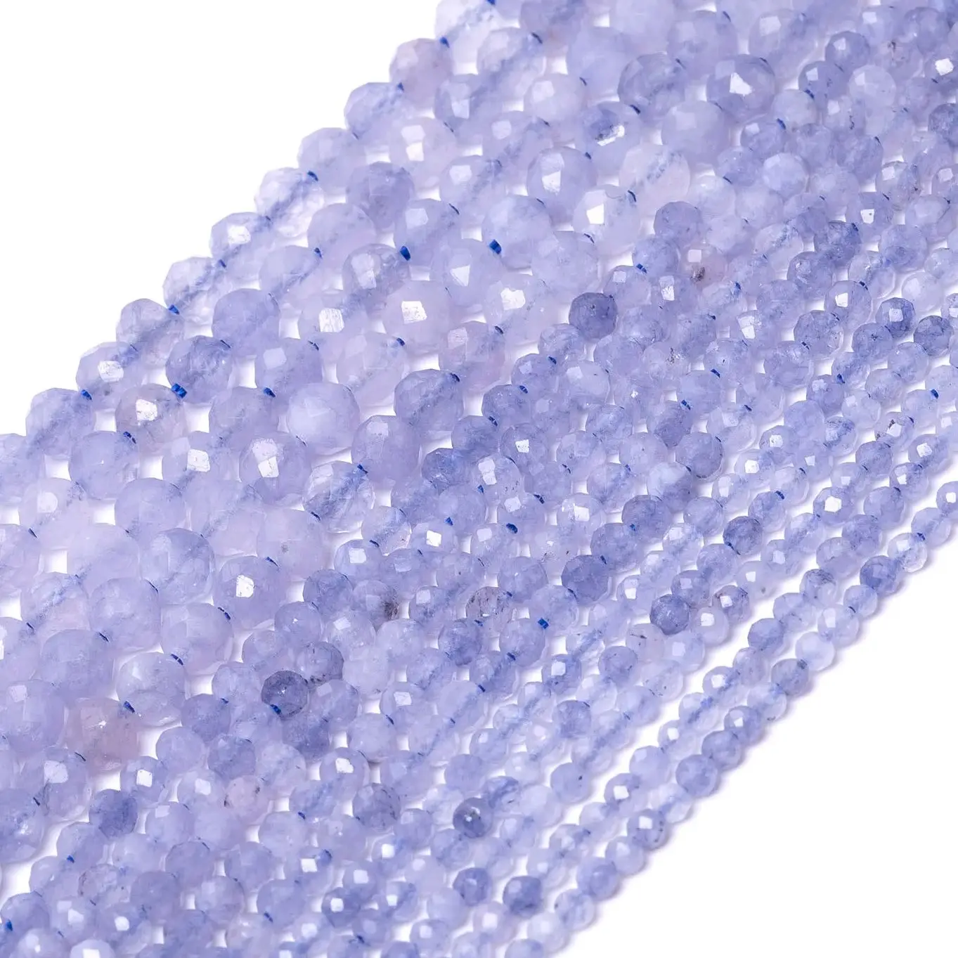 Natürliche Stein Nachahmung Tansanit Perlen Facettierte Kleine Perle 2/3/4mm Runde Lose Perlen Für Schmuck Machen DIY Armband Halskette