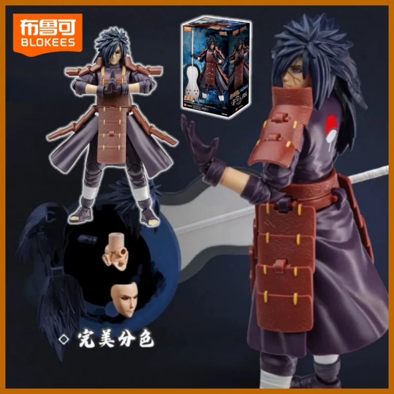 

New Original Blokees Naruto Beyond Version Uchiha Sasuke Building Blocks Action Figure Assembly Model Doll Collectible Toygift ﻿