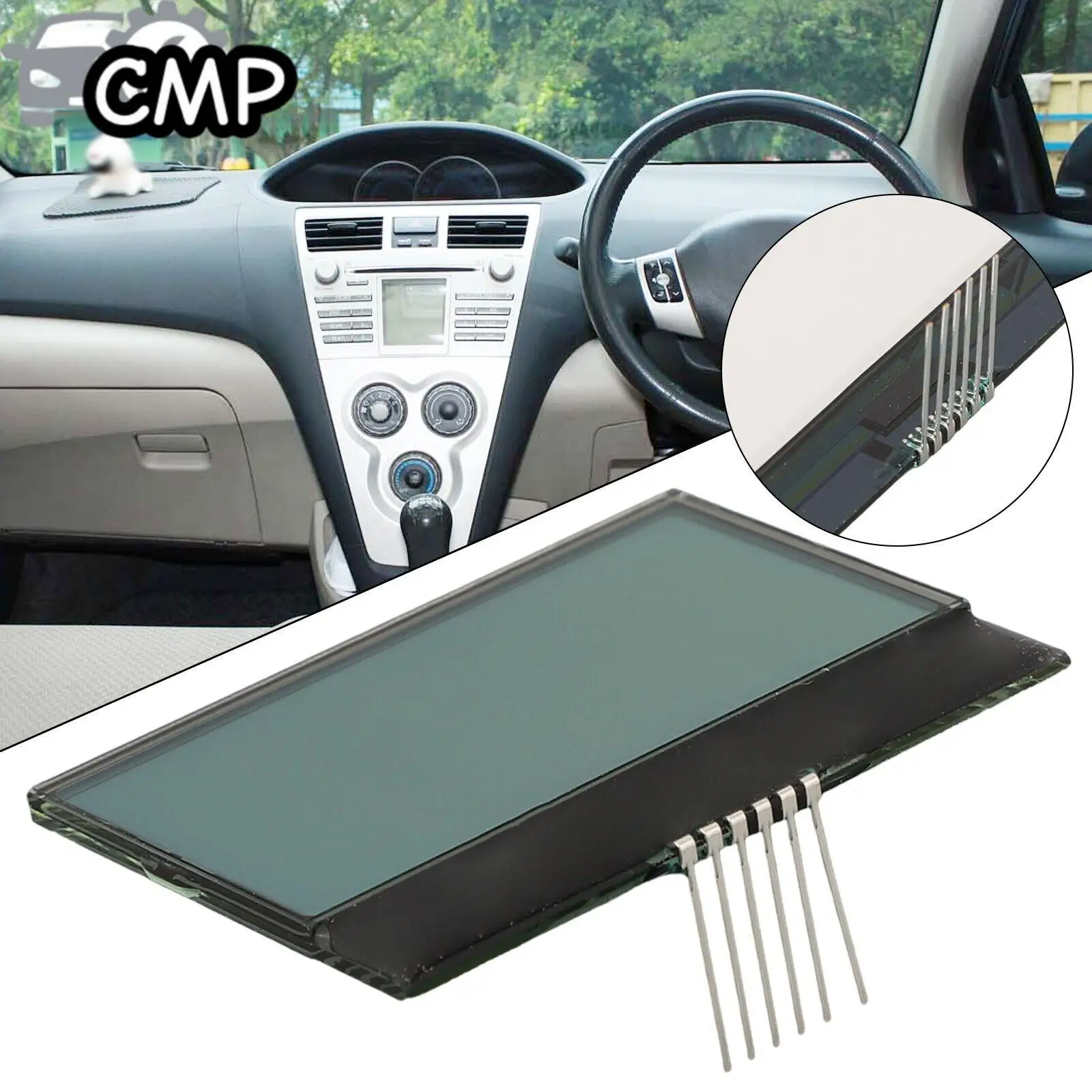 

1 шт., автомобильный ЖК-экран, приборная панель, черный дисплей, возможности для Toyota 08-12, Toyota Vios, кластерный прибор, ЖК-экран, замена детали