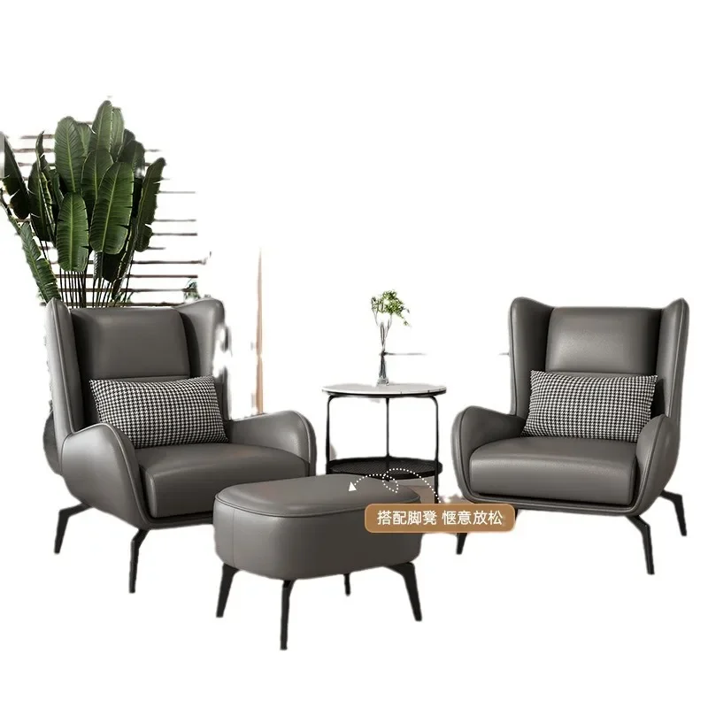 

Italian minimalist designer sofa chair technology cloth living room single sofa light luxury lazy recliner leisure tiger chair