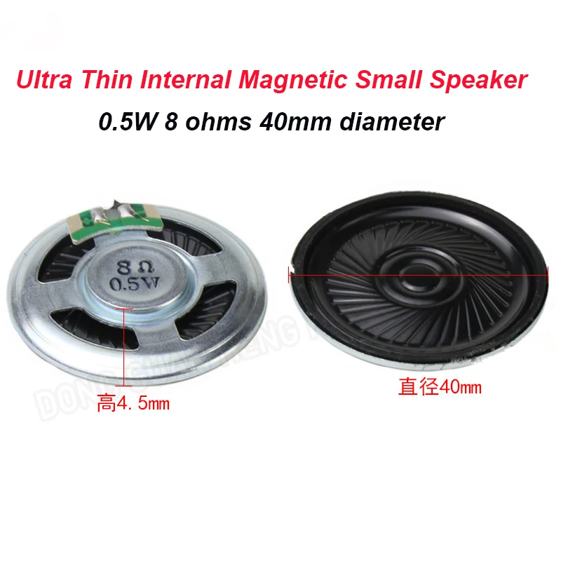 Small Speaker Ultra-thin Internal Magnetic 0.5~2W 8 Ohm Diameter 20~50mmMiniature Small Speaker For Doorbell DIY Toy Intercom