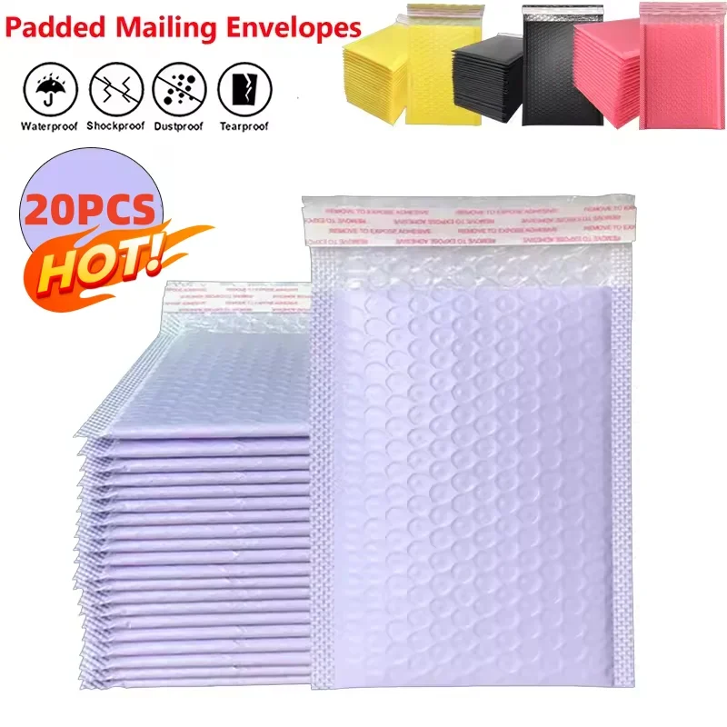 20PCS Bubble Mailers Bubble Padded Mailing Envelope Mailer Foam for Packaging Self Seal Shipping Bag Bubble Padding Bag