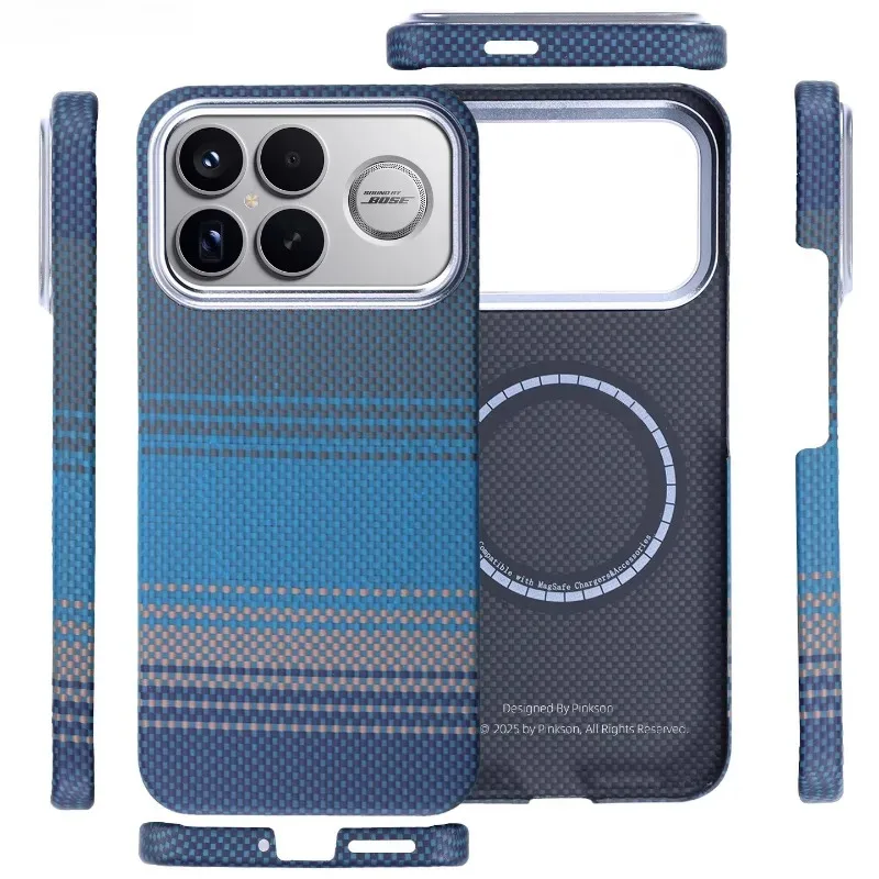 

For Redmi K90 Pro Max Magnetic Carbon Aramid Fiber Case – Ultra-Light Metal Anti-Fall Cover – Slim High-End Phone Shell