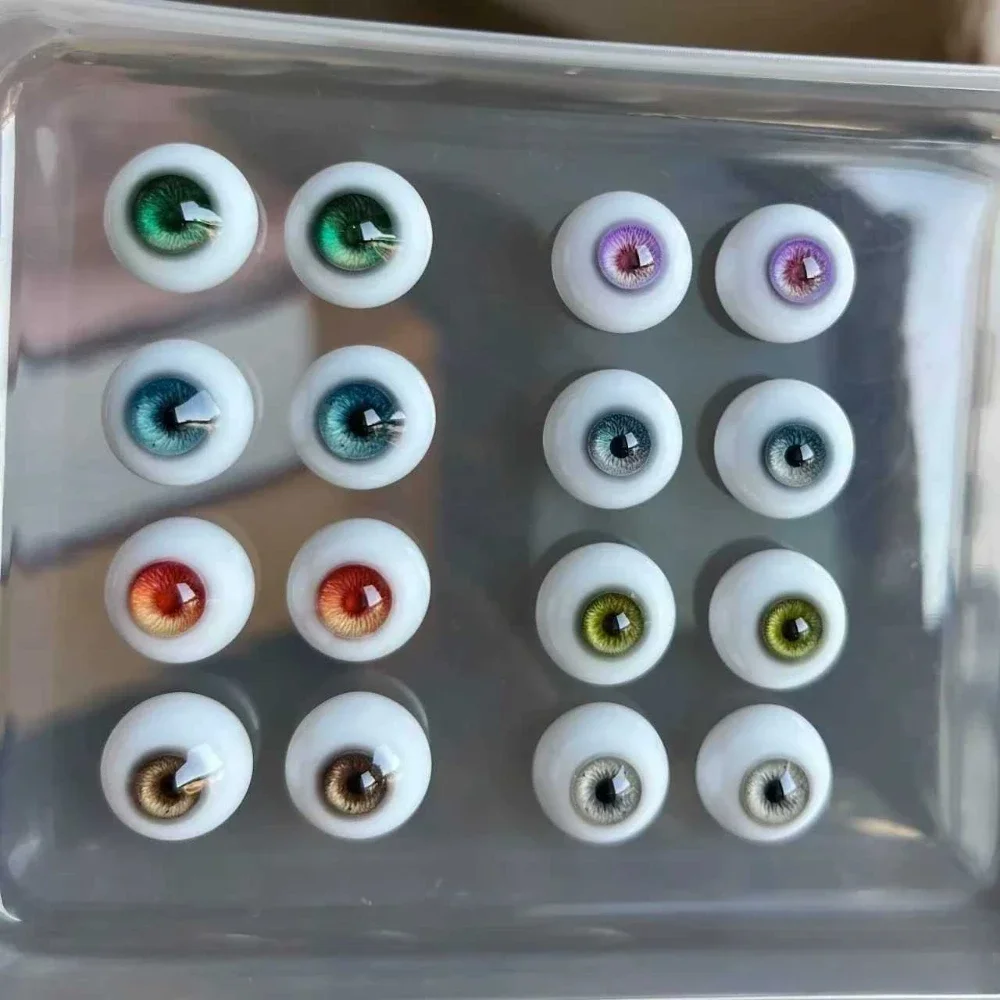 New 8/10/12/14/16/18mm Doll's Eyes for 1/3 1/4 1/6 1/8 Bjd Doll Handmade Plaster Eyeball Girl Toys Dress Up Doll Accessories