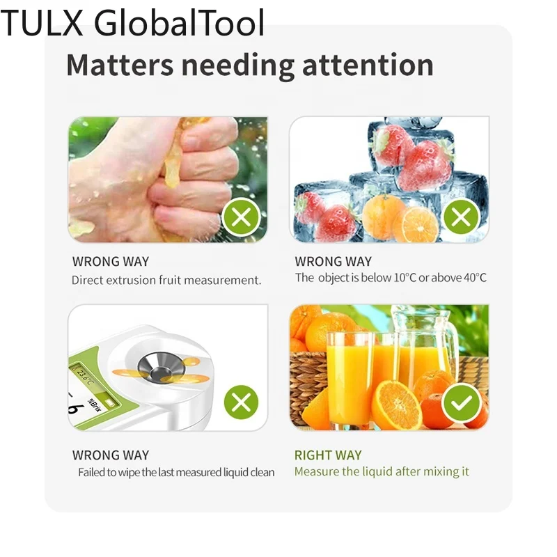 

TULX Portable Digital Refractometer Brix 0-55% or Auto Polarimeter Refractometer Brix