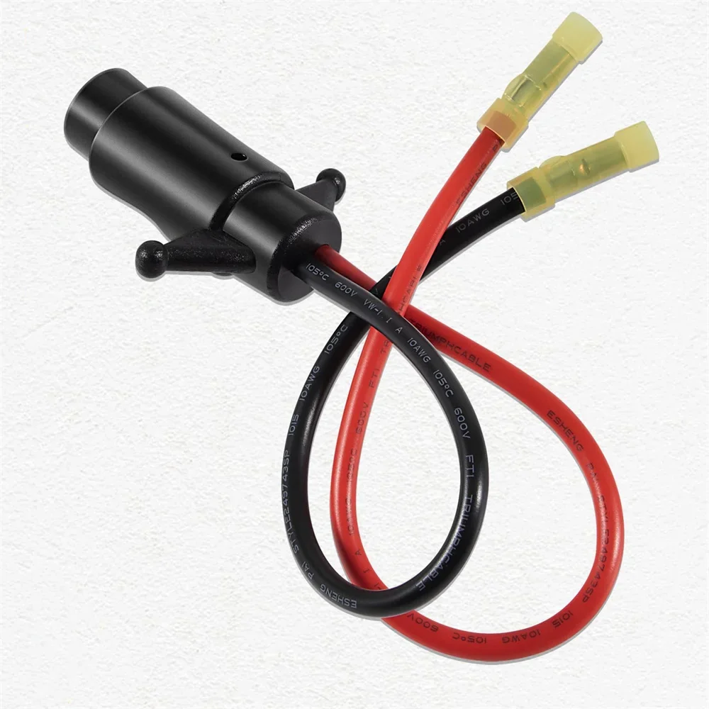 14365-6 Trolling-Motor-Stecker, männlicher Anschluss für elektrische Angelrollen, Schnellverbindungs-Elektrostecker für Boote, 12 V, 8 Gauge, 2-adrig – Detail 9
