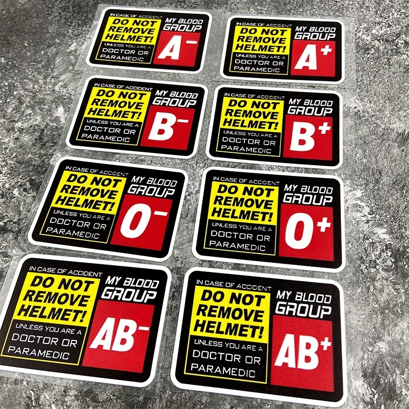 1PC Blood Type Motorcycle Stickers Waterproof Motorbike Helmet Decor Front Fairing for Yamaha Kawasaki Suzuki Honda Harley KTM view 2