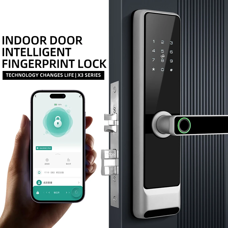 NEO TTlock Digital Lock for Home Biometric Fingerprint Intelligent Gate 3d Face Recognition Smart Door Lock With Camera