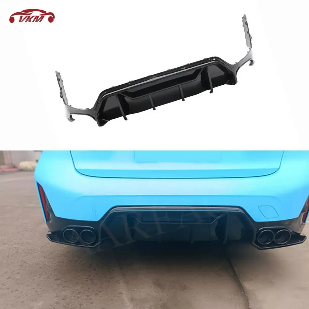 Rear Bumper Lip Diffuser for BMW 3 Series G20 G28 LCI 2023 + Carbon Fiber Car Rear Splitteres Anti-crash Cover FRP Car Styling