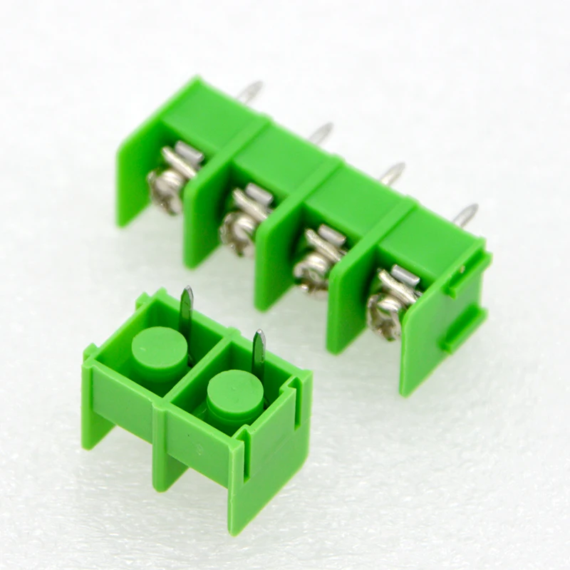 300PCS Fence Type PCB Terminal Connector 8.5mm 2/3/4P Environmental Protection PA66 Nylon Copper Foot Spliceable