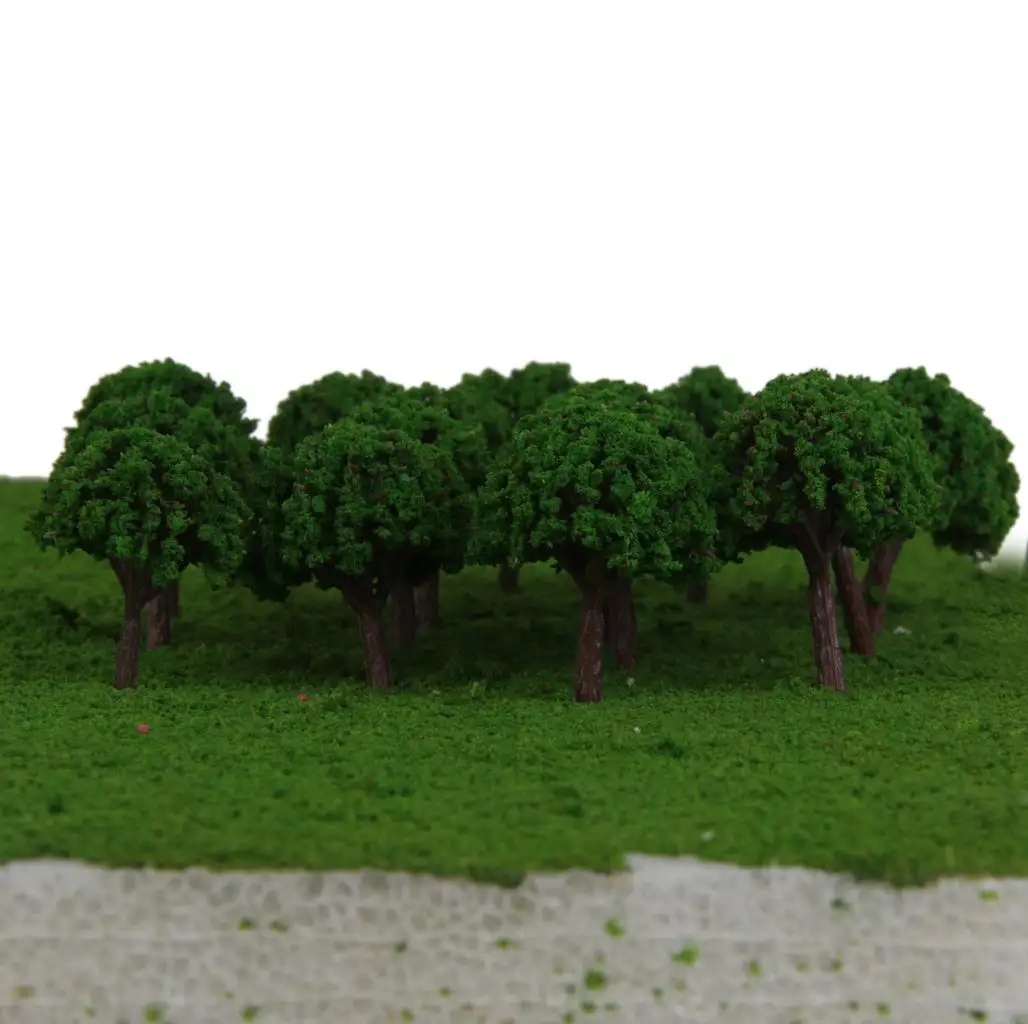 50PCS Green Trees Model Layout Train Railway Diorama Scene Landscape 1/500