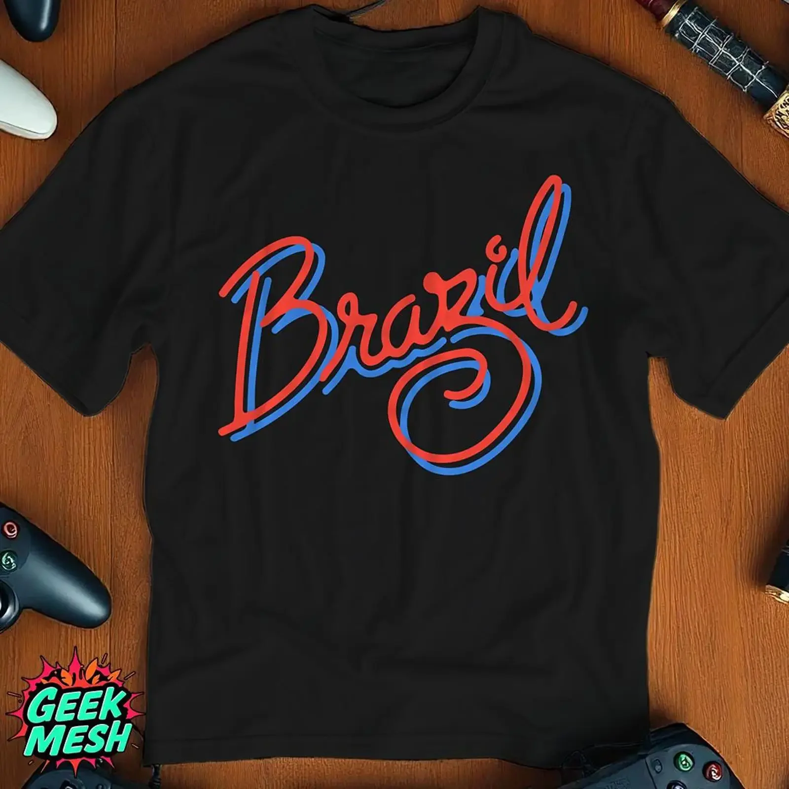 Brazil Cult Classic Movie Logo T Shirt Terry Gilliam Retro Sci Fi Dystopian Film Black for Fans vintage Washed Versatile