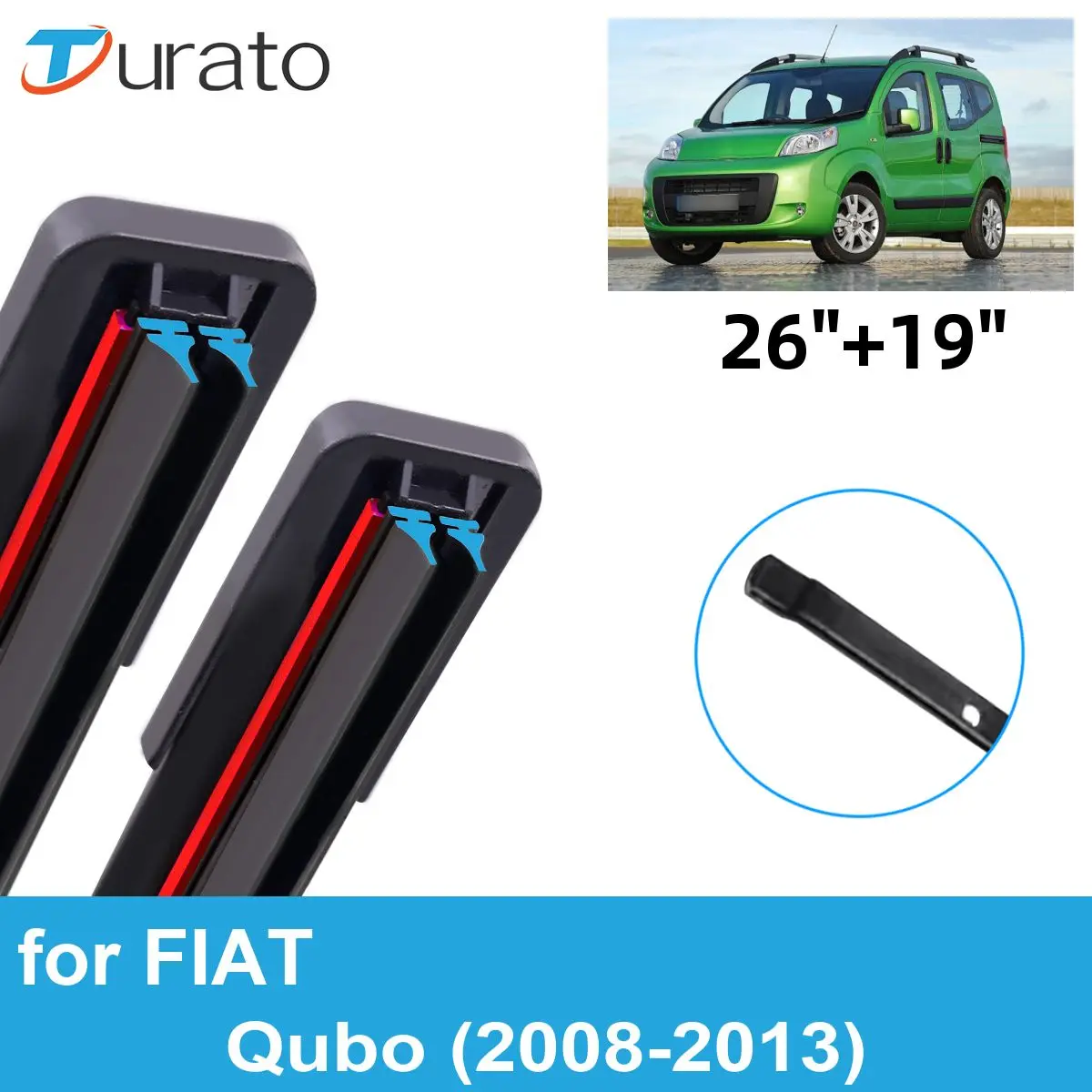 

2 шт., щетки стеклоочистителя переднего стекла для FIAT Qubo 2008-2013