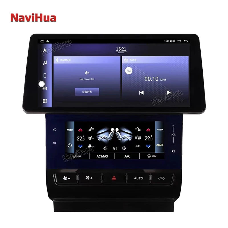 NaviHua 12 Inch Touch Screen Android Car Radio Autoradio and AC Screen for Maserati Quattroporte Big Old to New Car DVD Player