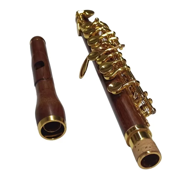 Picture 4: Professional Piccolo C Key Rosewood Gold Plated Keys Nice Sound Technique