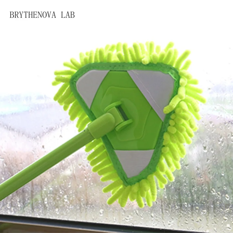 null Multi-Purpose Triangular Mop Heads Mini Brush Head Replacement Adjustable Rotatable Home Wall Ceiling Floor Cleaning Mop