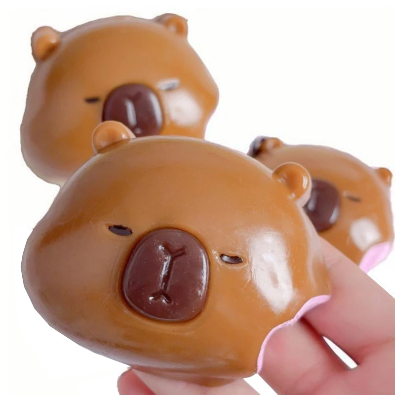 Squishy Capybara Squeeze Stress Toy Lovely Soft Relief Relax Toys Cute Fast Rebound Decompression Doll Birthday Anti-stress Gift