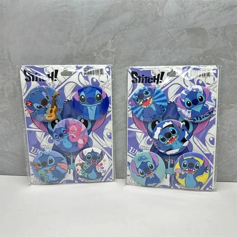 

New Children Gift Backpack Decoration 6 Pieces Stitch Badge Interstellar Baby DIY Decoration Cute Cartoon Fashion 44mm Brooch