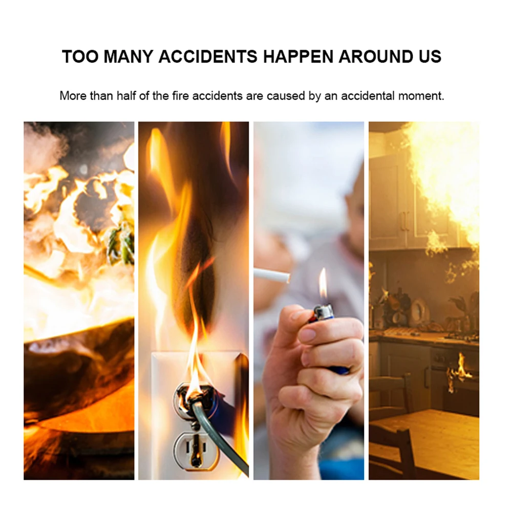 CPVAN Rookmelder Alarm Wandmontage Rookwaarschuwing Home Security Brandveiligheidsuitrusting 85dB Geluid Rooksensor (geen batterij)