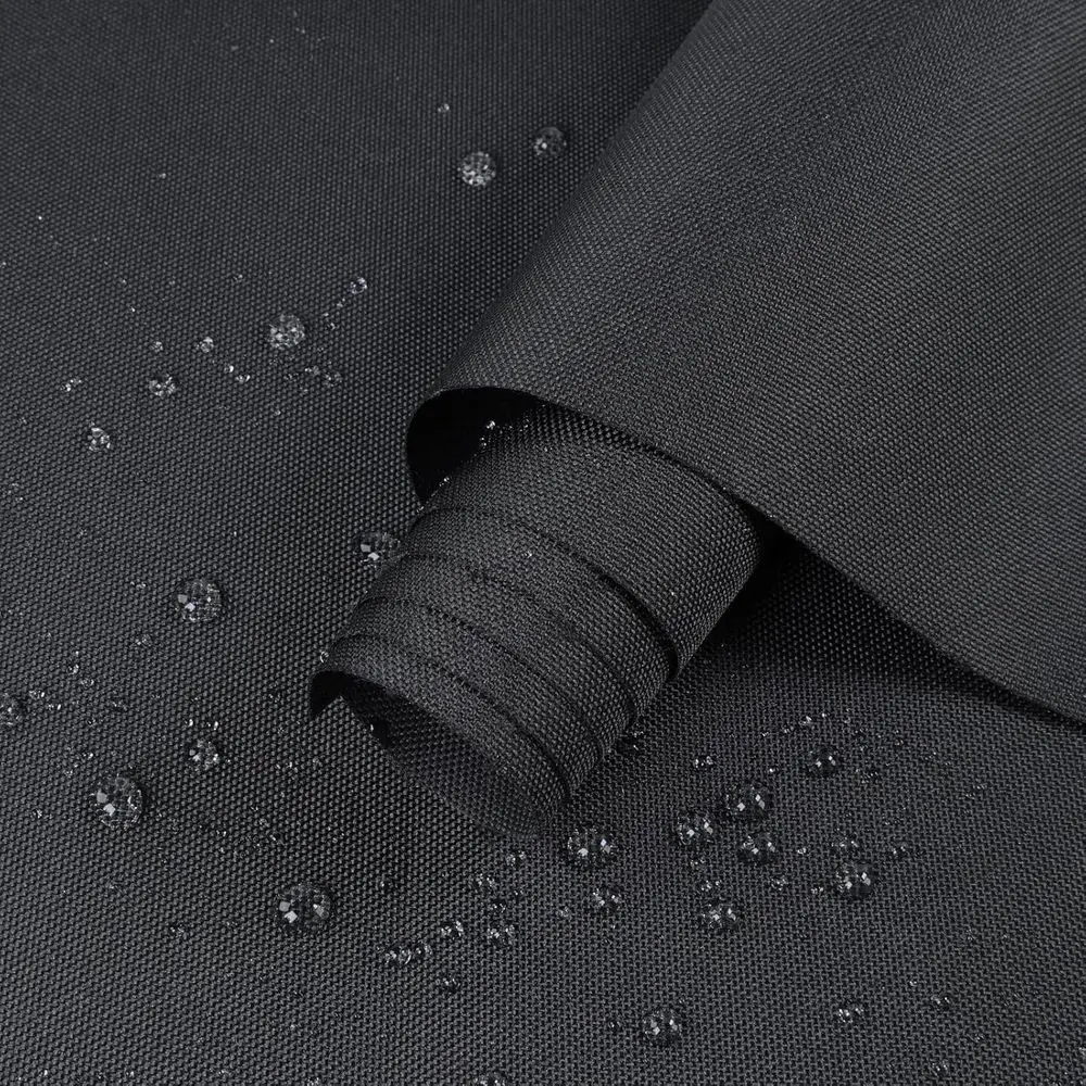 60 Wide 600D Cordura Canvas with Waterproof Backing, Anti-UV for Boat Awning, Cushion, Home - Black