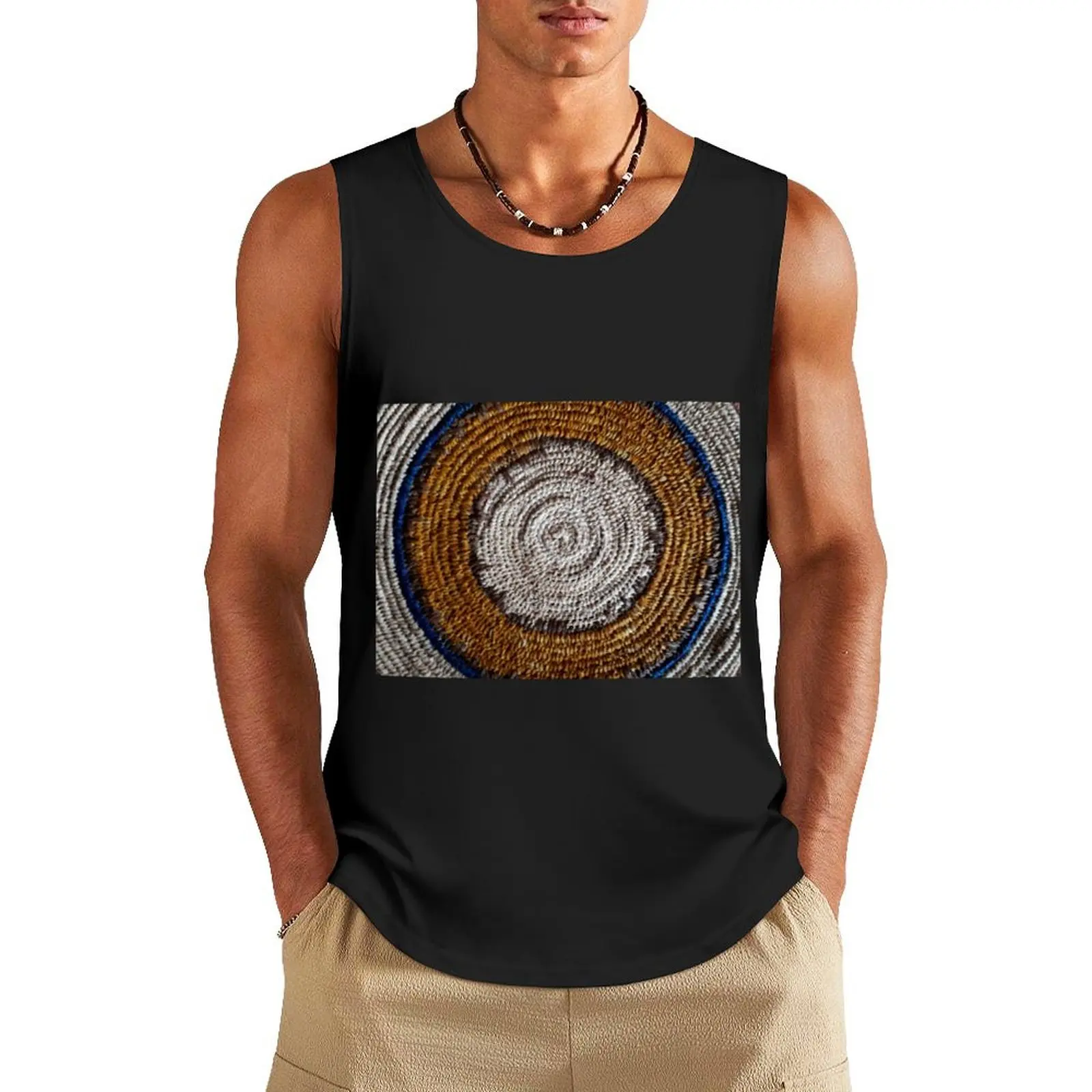 Weave and connect Tank Top anime t-shirts Men's summer clothes singlet for men summer 2024