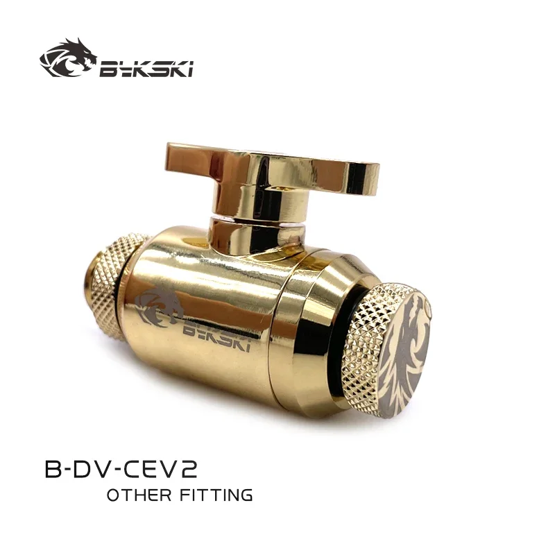 Bykski Water Cooler Cooling System Fitting G1/4'' Thread Double Female / Switch + Glug + Male To Male Fitting Black/Glod /Silver