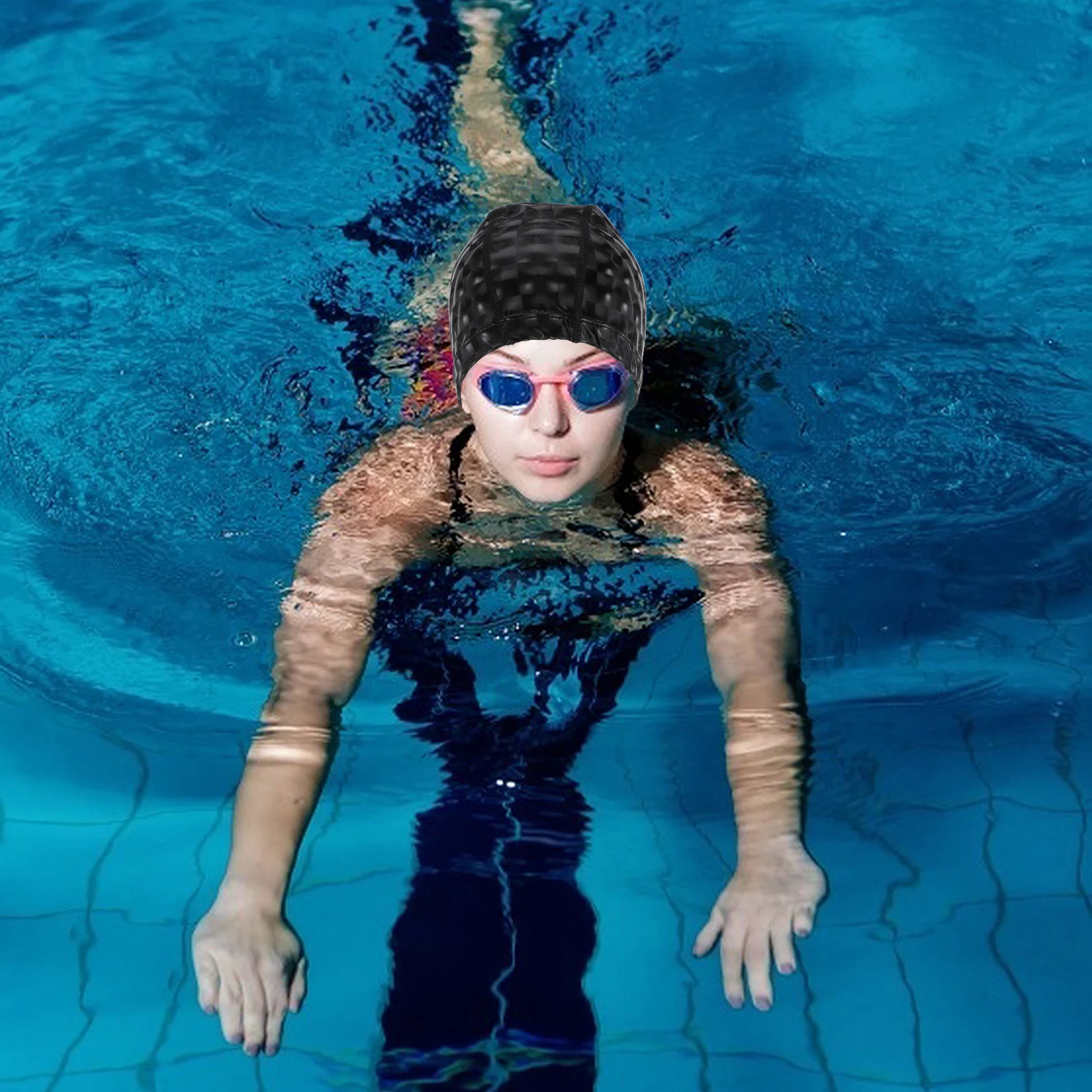 

Pu Coated Swimming Cap Waterproof Caps Animal Hat Men's for Women Adult Lightweight
