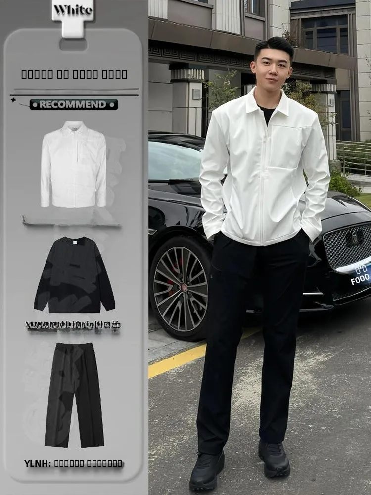 

American Sle Tee-Proof Men'S Jaet ort Commute Cool Haome Outfit Set Youth Trend Waterproof Flight Jaet