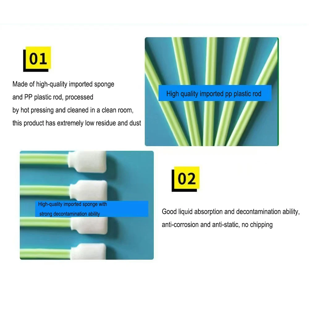 50PCS Cleaning Tool 128mm/ 180mm For Epson Roland Mimaki Mutoh Printhead Cleaning Sponge Cleaning cotton swab