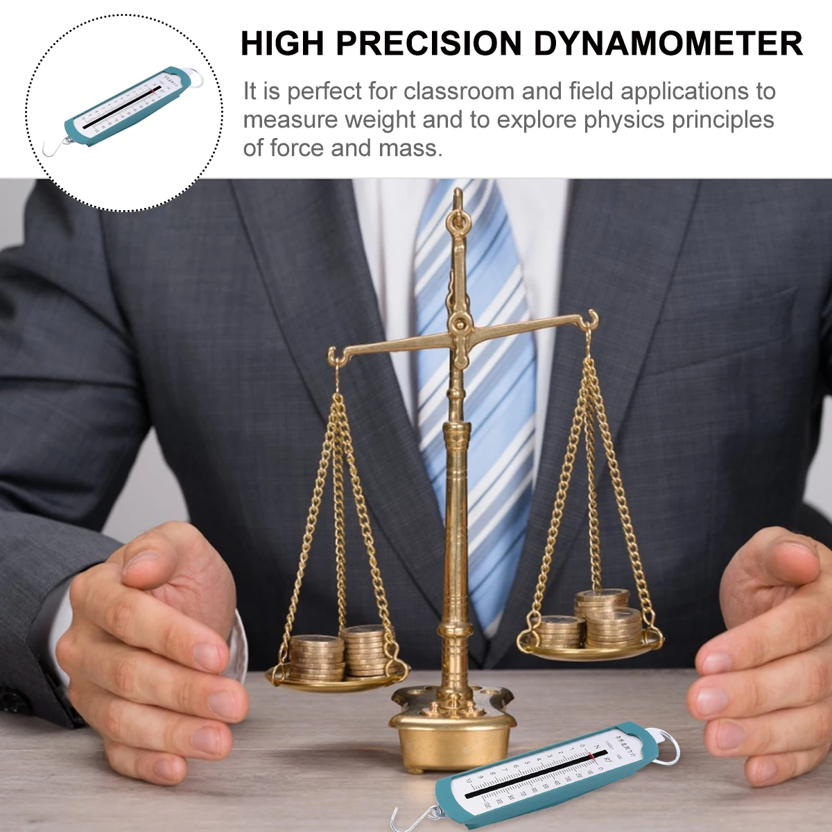

Spring Dynamometer High Precision Force Gauge Stainless Steel Measuring Tool Portable Push Pull Scale With Clear Markings Easy
