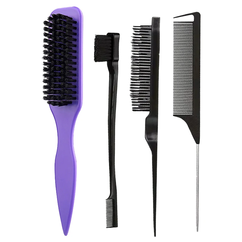Bristle Slick Back haarborstel voor een gladde paardenstaartknot en het gladmaken van babyharen, losse haren, edge control - backcombing & teasing