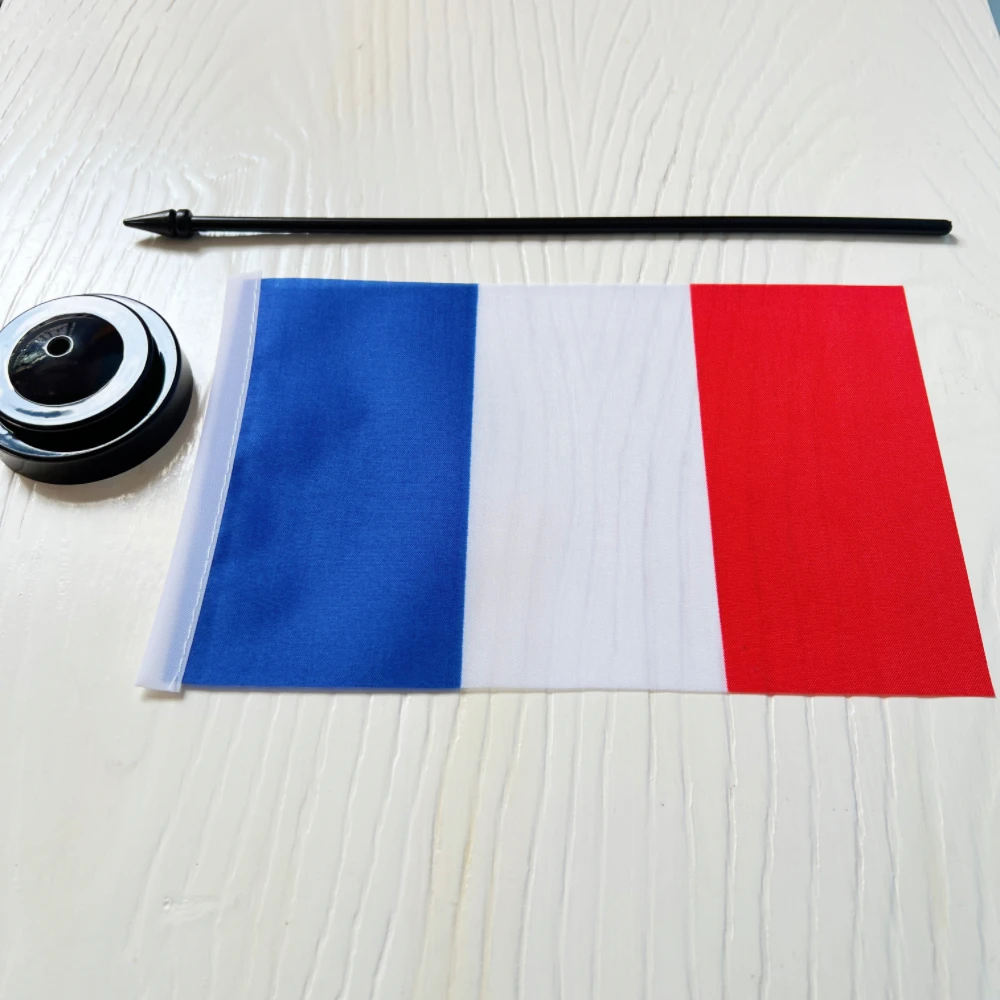 Soporte de bandera francesa para mesa, asta y decoración de cuarto - imagen 3