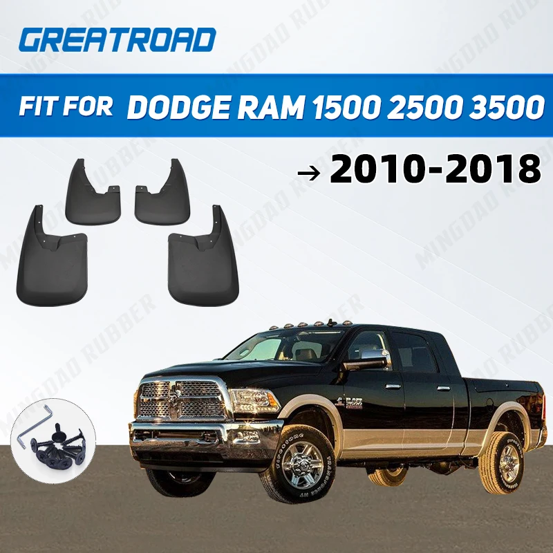 For Dodge Ram 1500 2500 3500 2010-2018 4PCS Brand New Splash Guar Mud Guards Mud Flaps Fender Car Styling Auto Accessories