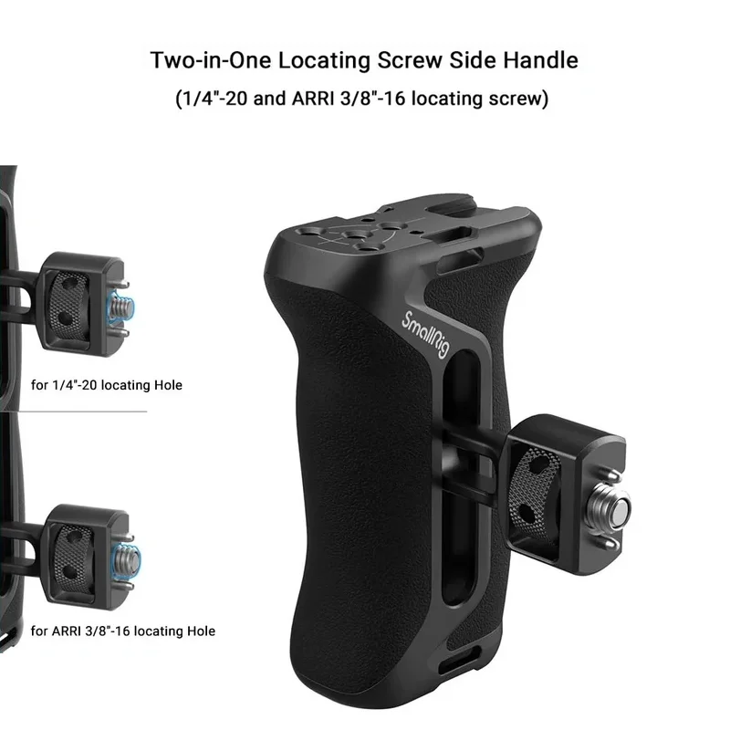 SmallRig Adjustable Side Handle with Two-in-One Locating Screw for Cages and Plate ARRI 3/8
