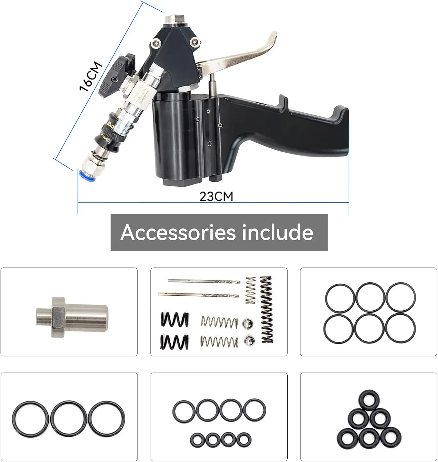 Polyurethane Foam Spray Gun P2 Air Purge Pu Foaming Injection Ab Two-Component High Pressure Coating Spray Gun Wall Roof