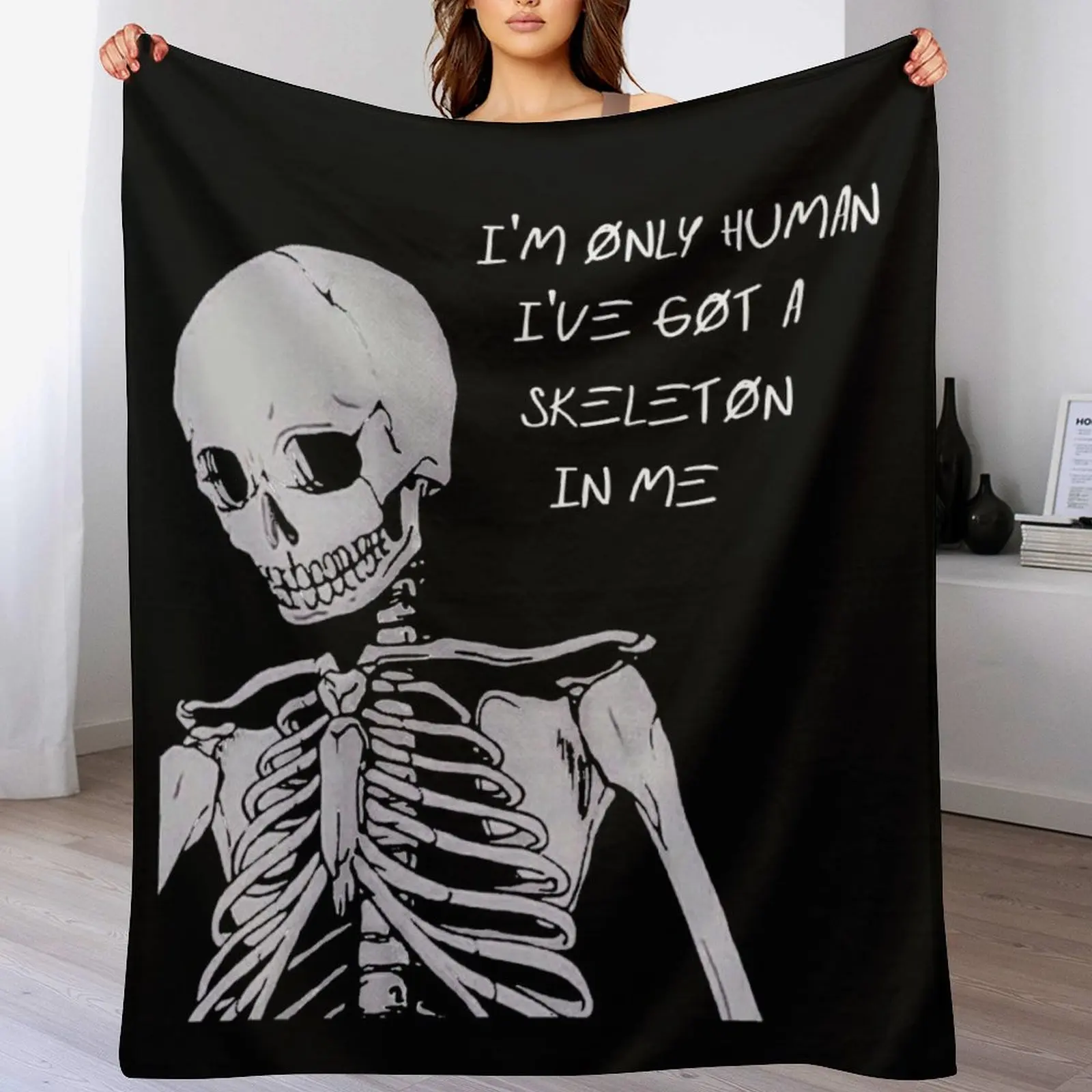 

Im only human Throw Blanket Color Fast Cozy Throw Blanket