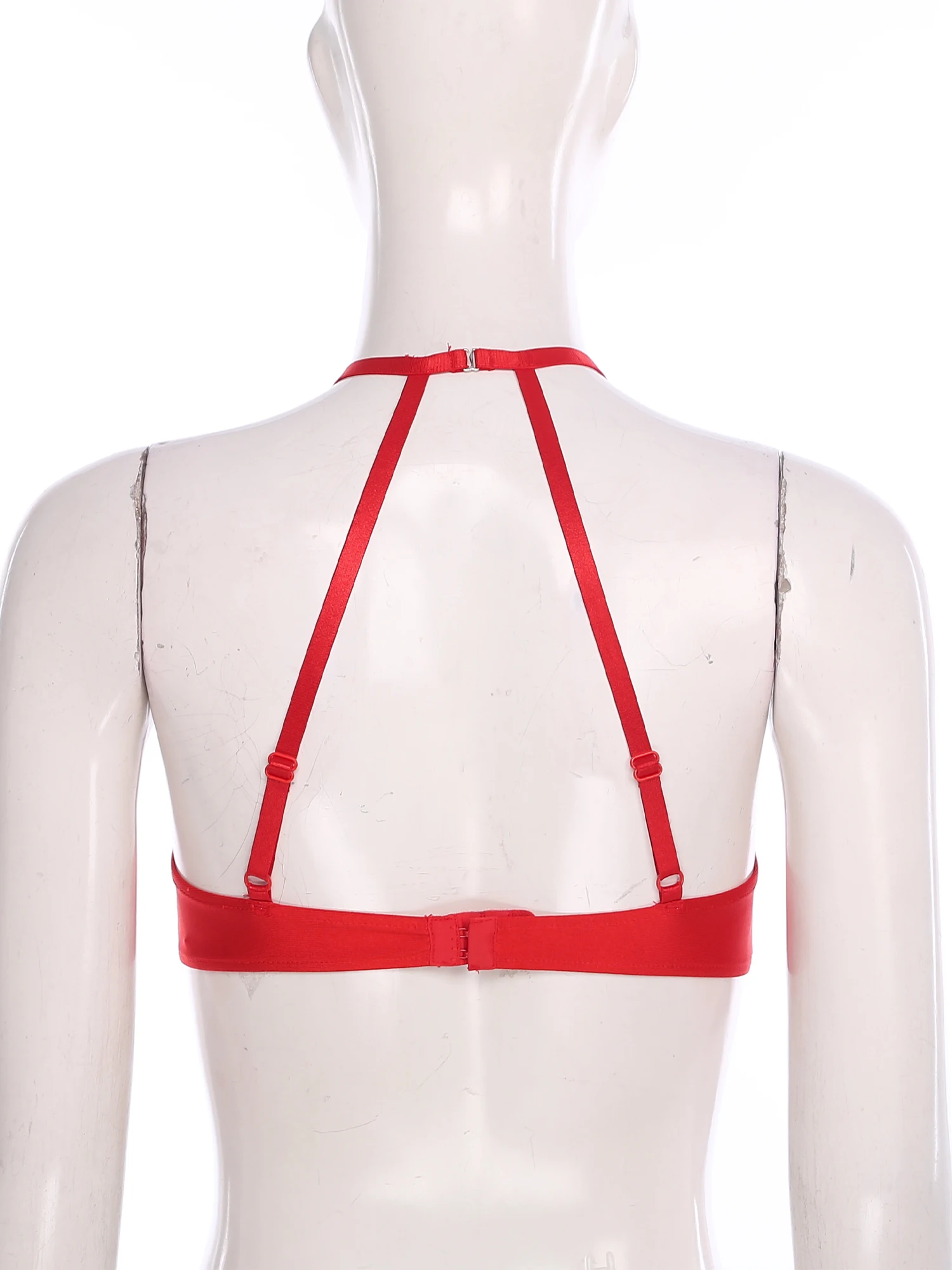 Womens Sexy Lingerie Tassel Hollow Out Cup Bra Push Up Underwire Balconette Nipples Bare Exposed Breast Bralette Fringe Cage Bra