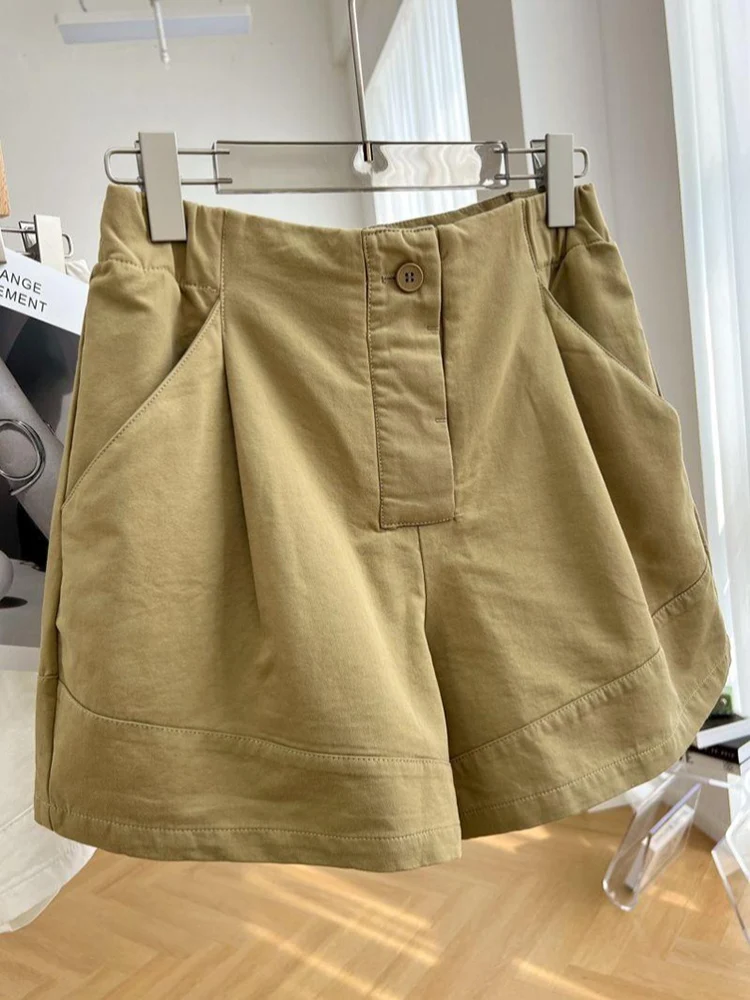 Summer New Wide-leg Trousers Fashion Casual Shorts Women High Waisted Slimming Straight Pants Y2K