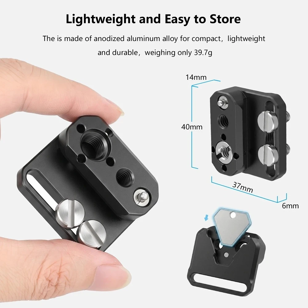 Quick Release NATO Rail Slider Expansion Plate with ARRI 3/8