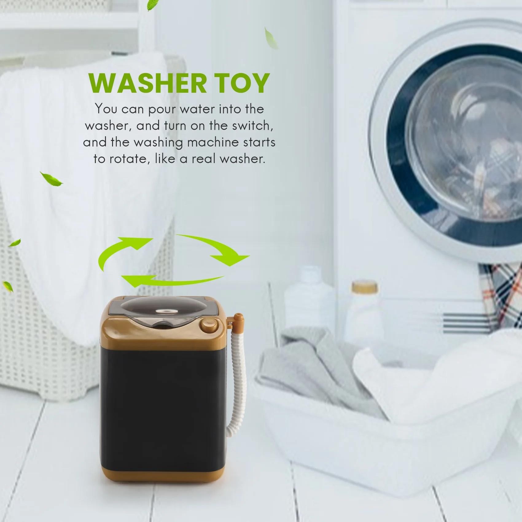 Multifunction Gold Blender Washing Machine Kids Washing Machine Toy Beauty Sponge Brushes Makeup Brush Cleaning Electric Wash