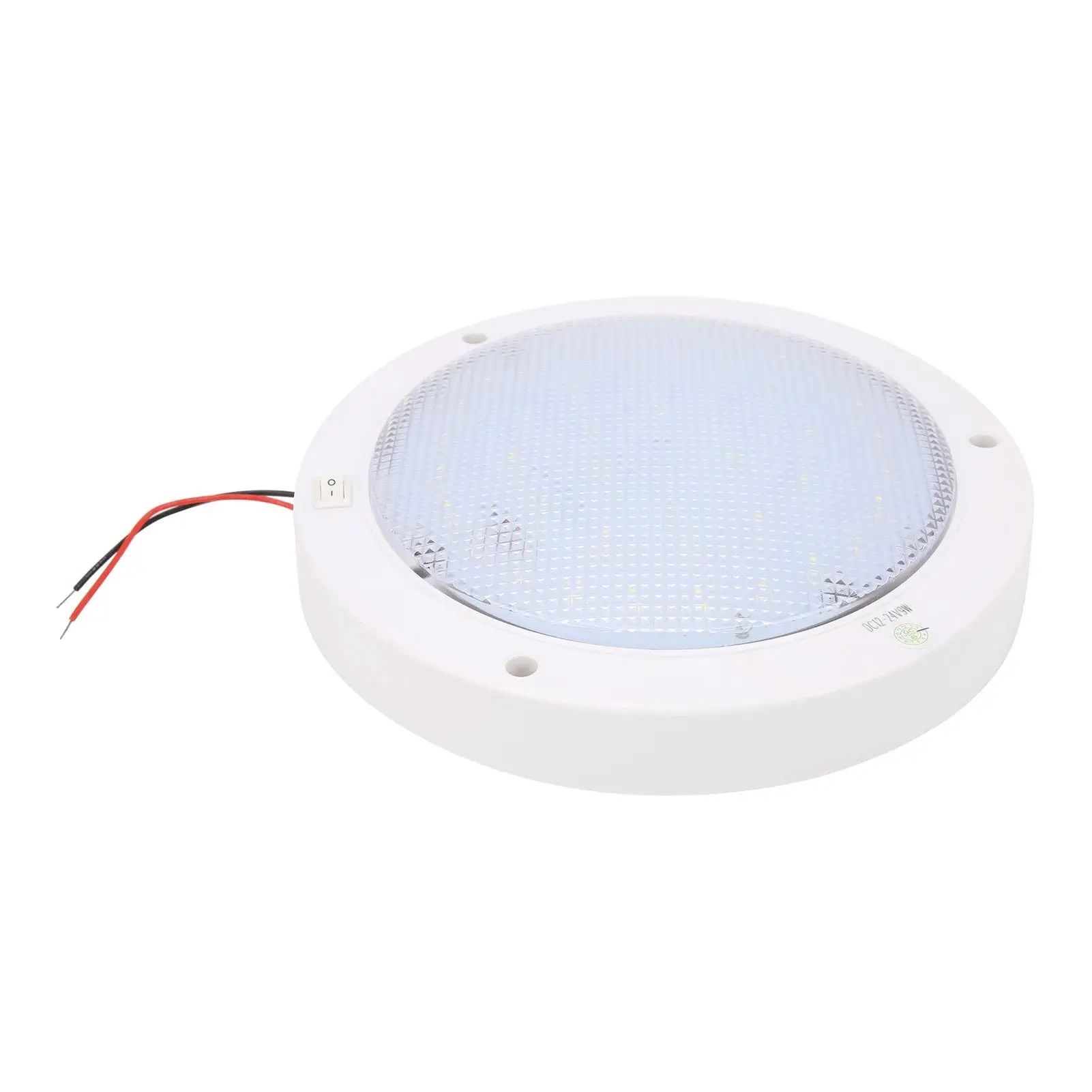 Luz de painel LED redonda com fivela de parafuso, Downlight branco para RV, campista, barcos, navios