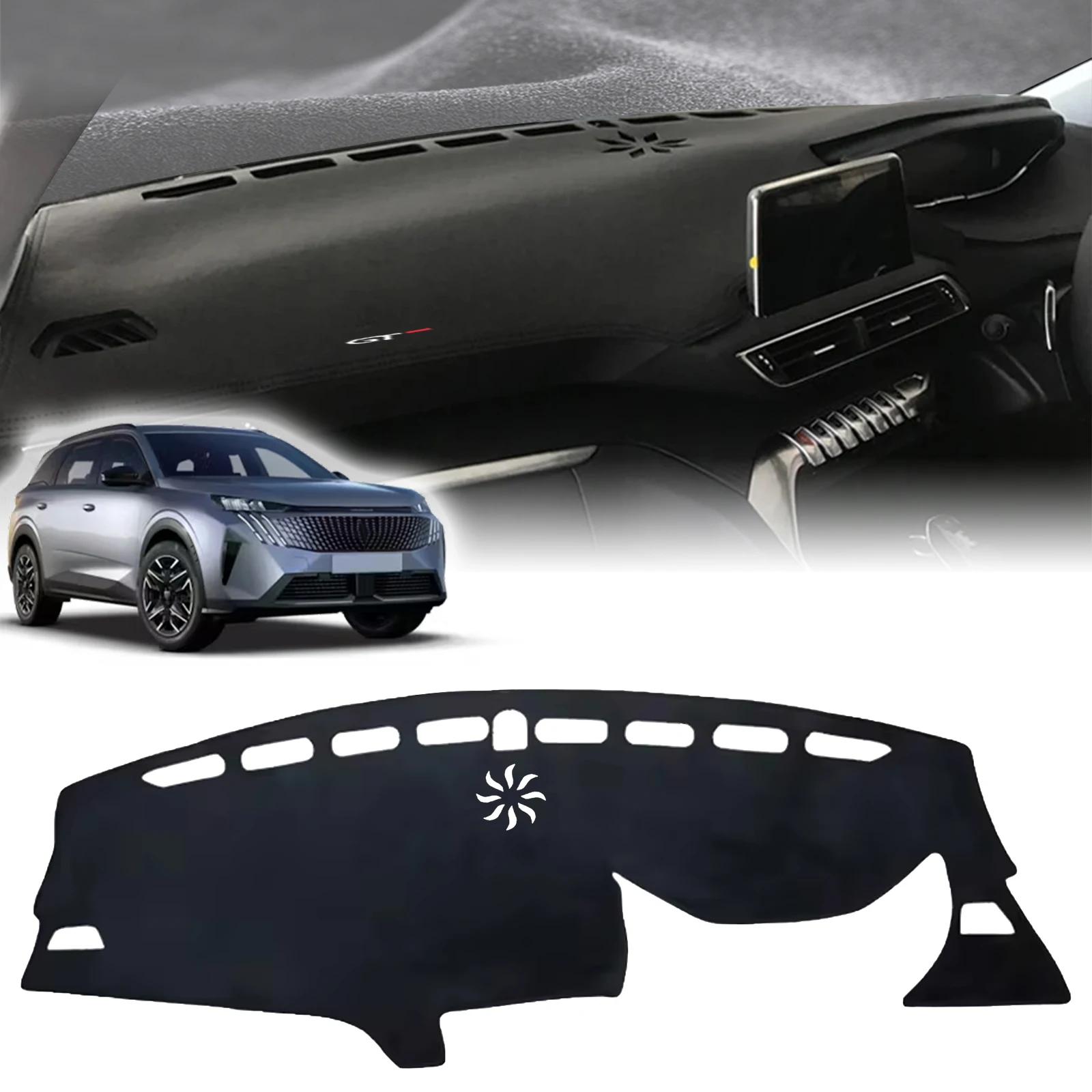 

fit for Peugeot 3008 5008 GT Hybrid 2023-2016 Dashboard Cover ​​Fit Dash Mat Sun Protection Anti‑Reflection Dash Pad Dashmat