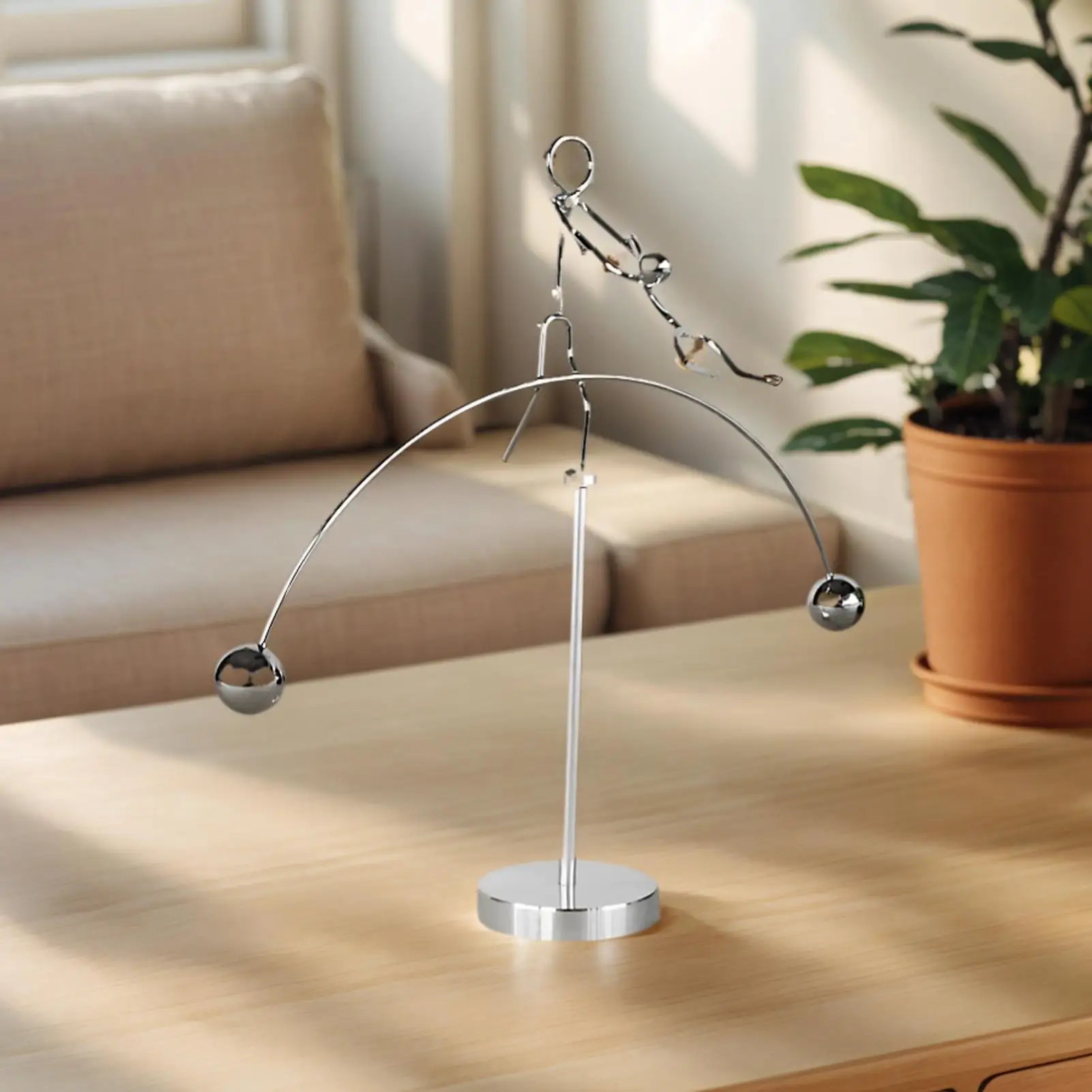 Mainan Keseimbangan, Mainan Meja Penyeimbang, Ornamen Lucu, Dekorasi Baja Tahan Karat untuk Meja, Pesta, Rumah, Tempat Kerja, Ulang Tahun, Rak, Liburan