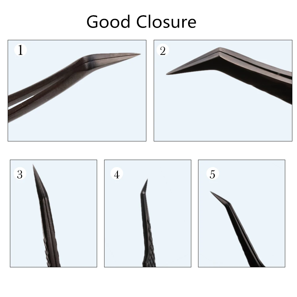 جديد 1 قطعة مكافحة ساكنة الزاوية اليمنى وملقط منحني لملحقات رمش وعزلة الحاجب نانو دقيقة لاش الملقط أداة #4